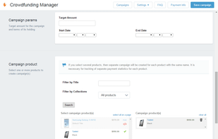 Shopify Crowdfunding Manager App screenshot 1