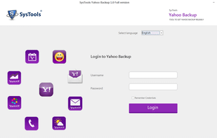 Initial screenshot of Yahoo Backup tool