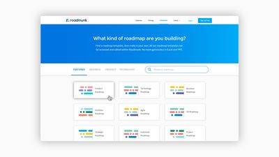 TEMPLATE LIBRARY - Choose from over 35 pre-made roadmapping templates.