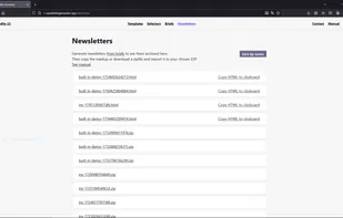 An archive of generated newsletter variants.