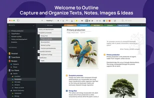 Welcome to Outline
Capture and organize texts, notes, images & ideas