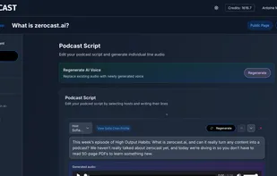 Podcast script editor UI