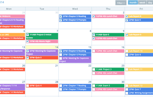 Don't worry about trying to remember every homework assignment, project, or test— use that brainpower to ace your classes and let Helium whip your schedule into shape! Easily organize and color-coordinate your schedule and schoolwork, capture details about every assignment, and plan your study schedule. Keep track of the details of your class, put together your necessary supplies, and catalog things like teacher contact info and class location.