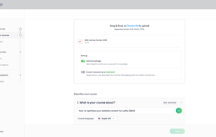 EasyAI - Convert PDF, PPT, and Word files into e-learning in minutes with AI.