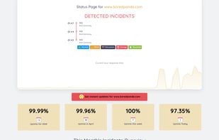 Hosted Status Page screenshot 1