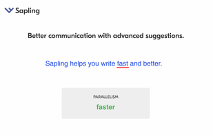 Grammar and spelling features.