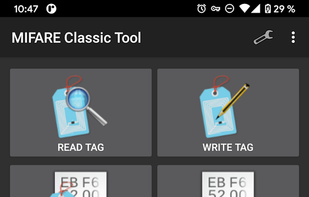 MIFARE Classic Tool (MCT) screenshot 1