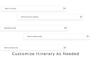 AITripMaker - Customize Itinerary As Needed
