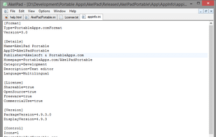 AkelPad screenshot 1