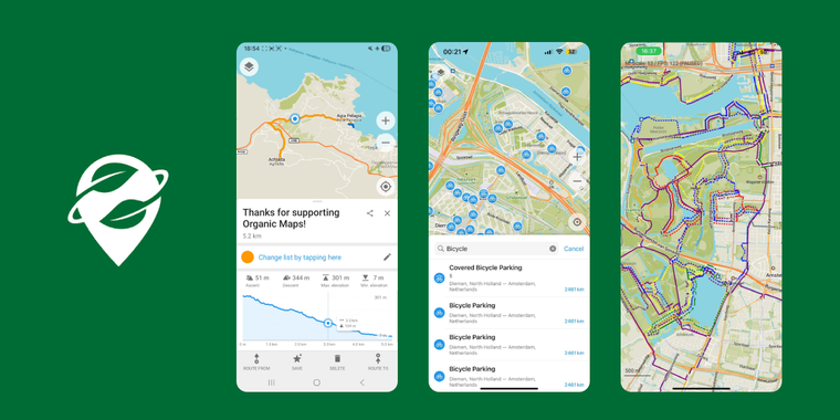 Organic Maps now displays popular hiking and cycling routes from all over the world image
