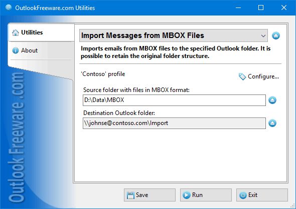 outlook import wizard utility