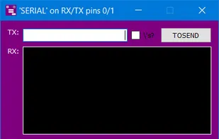 The "Serial" monitor window.