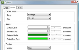Icons options