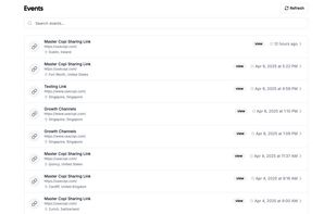 Events Page