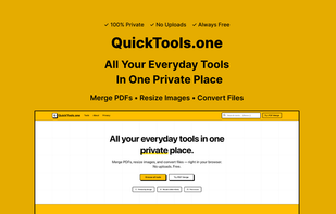 QuickTools.one home page
