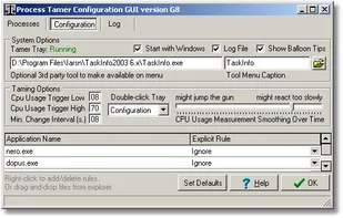 Process Tamer screenshot 1