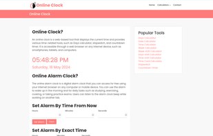 Online Clock screenshot 1