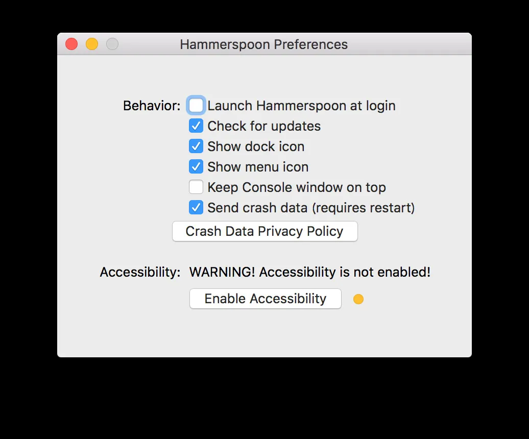 Hammerspoon This is a tool for powerful automation of OS X