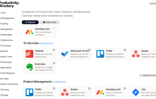 Productivity Directory screenshot 1
