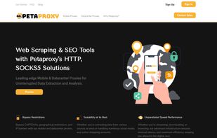 Petaproxy Landingpage