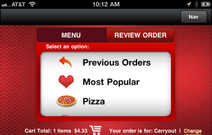 Pizza Hut screenshot 1