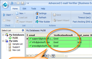 save verification results to the database