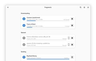 Overview of all torrents grouped by status
