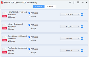 Enolsoft PDF Converter OCR screenshot 1