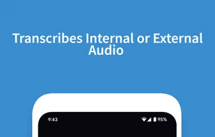 Displays the options to transcribe internal or external audio.