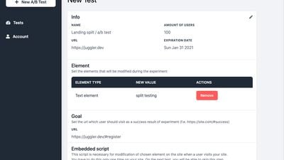 Simple way to create A/B test