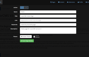 razorCMS screenshot 2