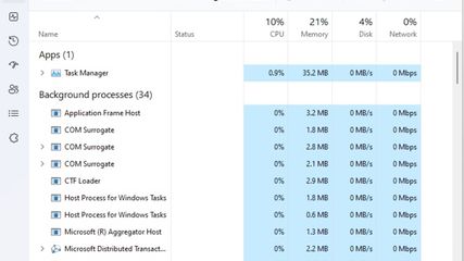 Windows Task Manager screenshot 1