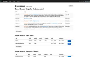 This is your customizable dashboard in minpm. You can filter tags and/or logs and add these filters as "Saved Searches" to your dashboard. This allows you to track what's most important to you when managing and working on projects.