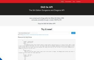 D&D 5e API screenshot 1