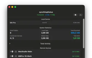 syncthingStatus screenshot 3