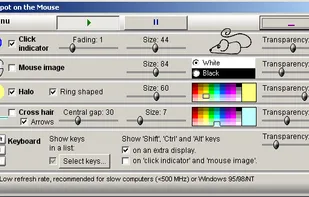 Windows 2000/XP/Vista/7 main window
