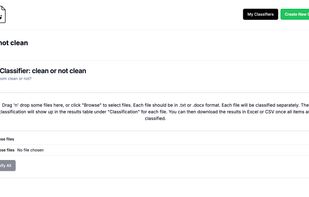 Using one of your classifiers - just drag and drop your files in and click "Classify"