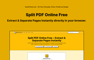 Split PDF tool