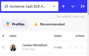 Use the Chrome Extension  tamo.ai to select fitting Leads e.g from Linkedin