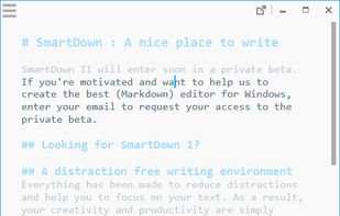 A distraction free editor