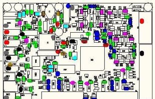Colored DXF file opened from Acad