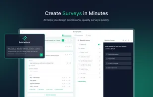 AI-powered builder helps you design professional-quality surveys with logic, branching, and translations.