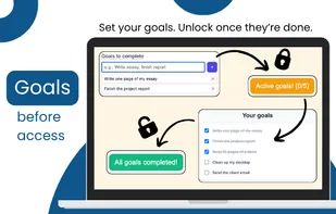 Set goals and unlock websites only after you complete them.