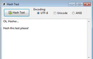 Hash text