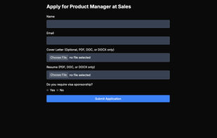 Applicant's view of applying for a job