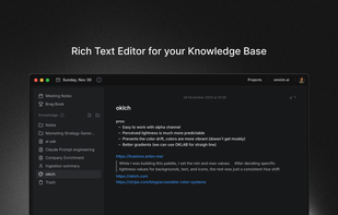 Rich Text Editor for Notes