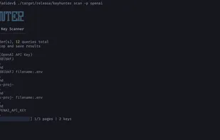 KeyHunter scanning GitHub for leaked API keys