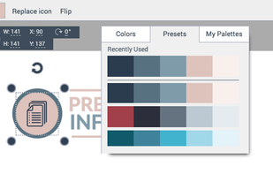 Customize anything including size, color, rotate, and add effects.