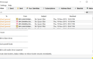 Bitmessage screenshot 1