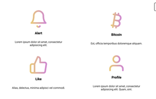 See gradients on icons